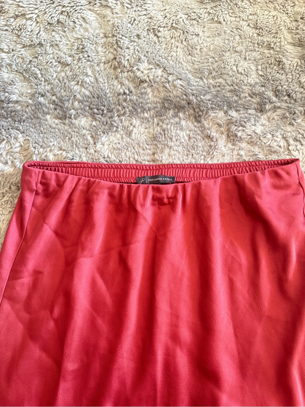 Adrianna Papell Dusty Rose Satin Midi Skirt - Picture 4 of 10
